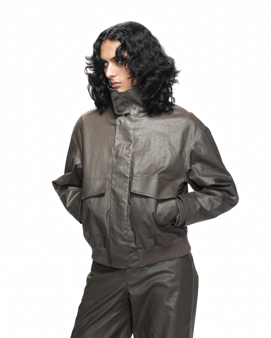 Coated Bomber back view