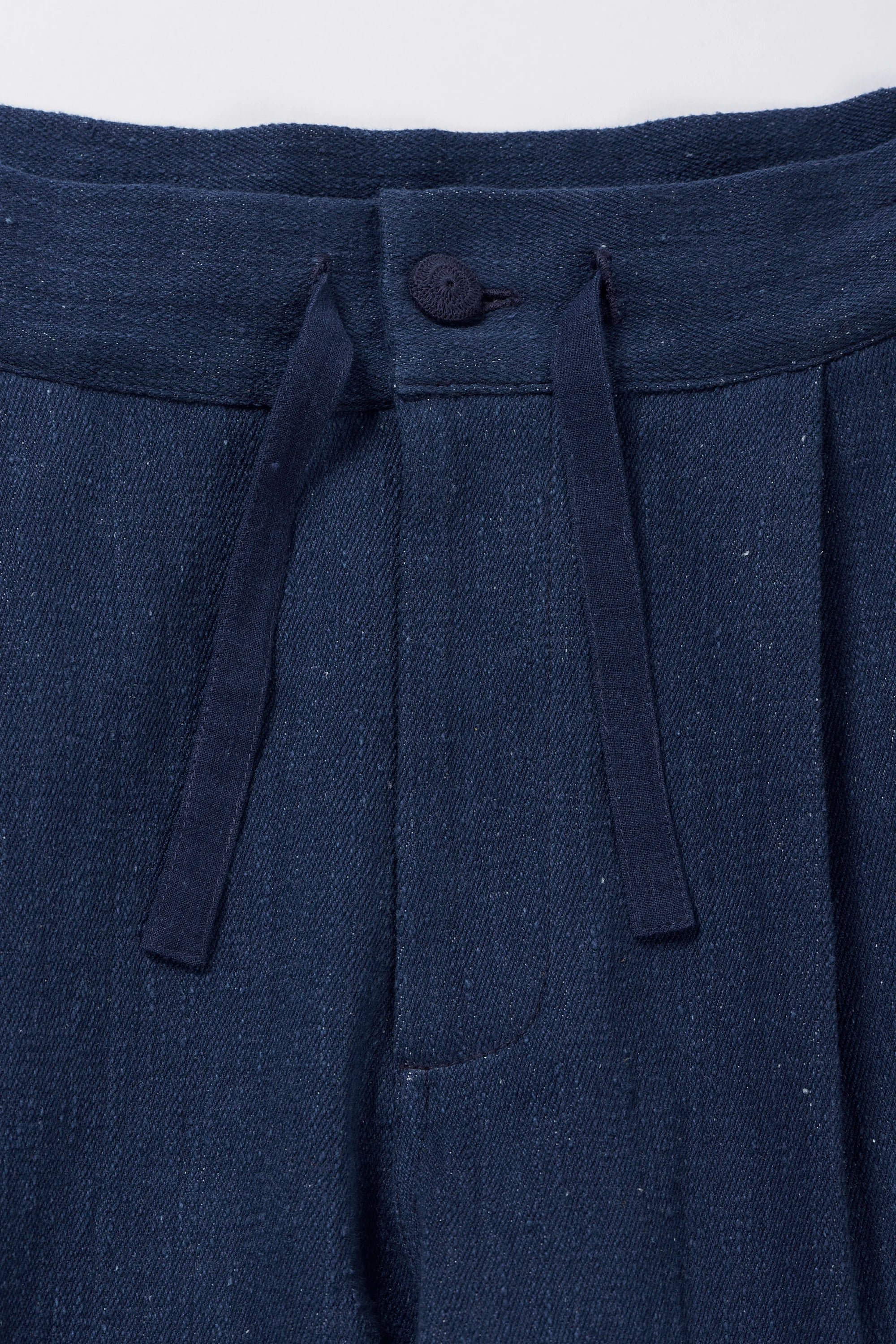 Indigo Handspun Cotton Denim Pant back view