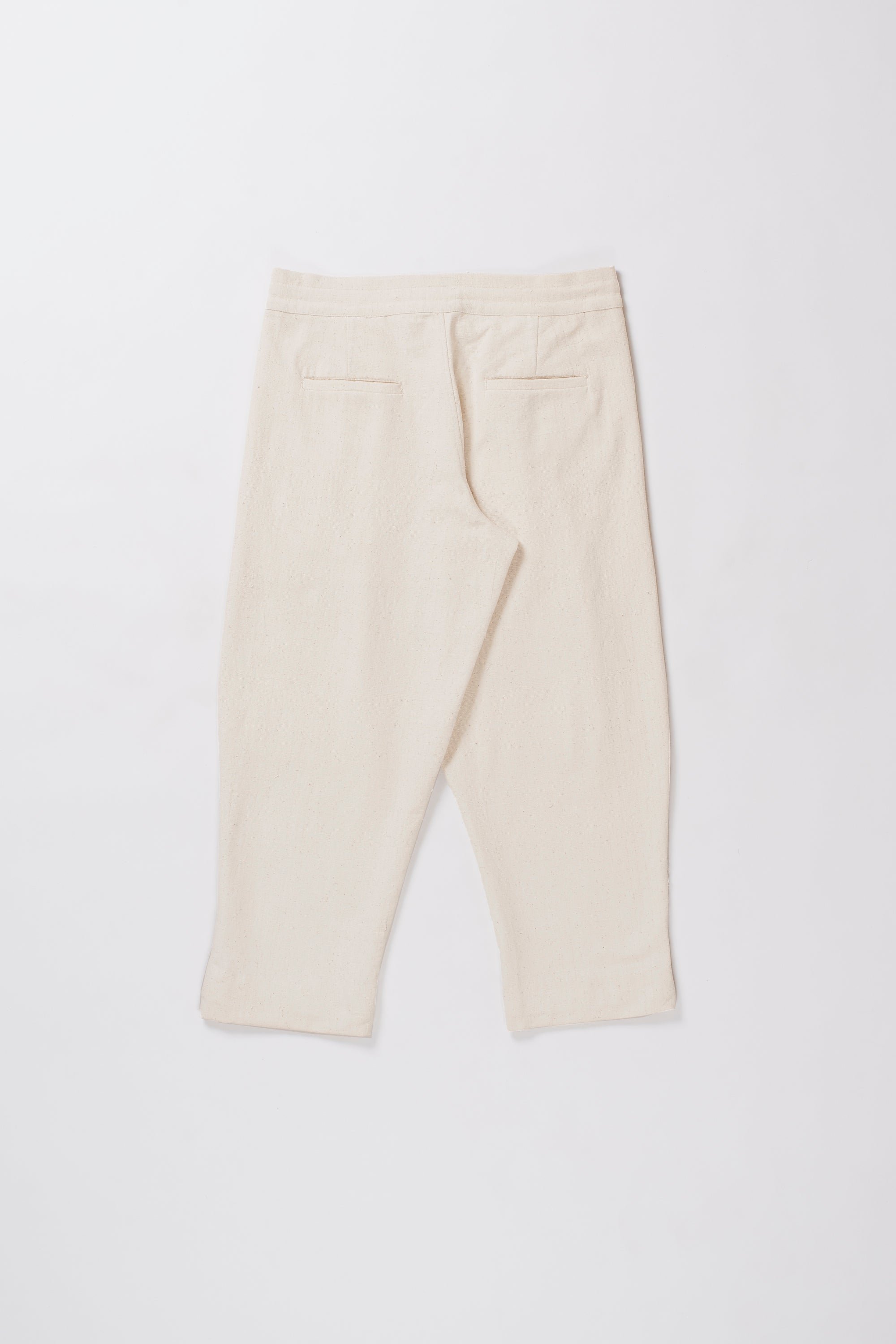 Off-White Organic Cotton Wide Leg Trouser texture detail