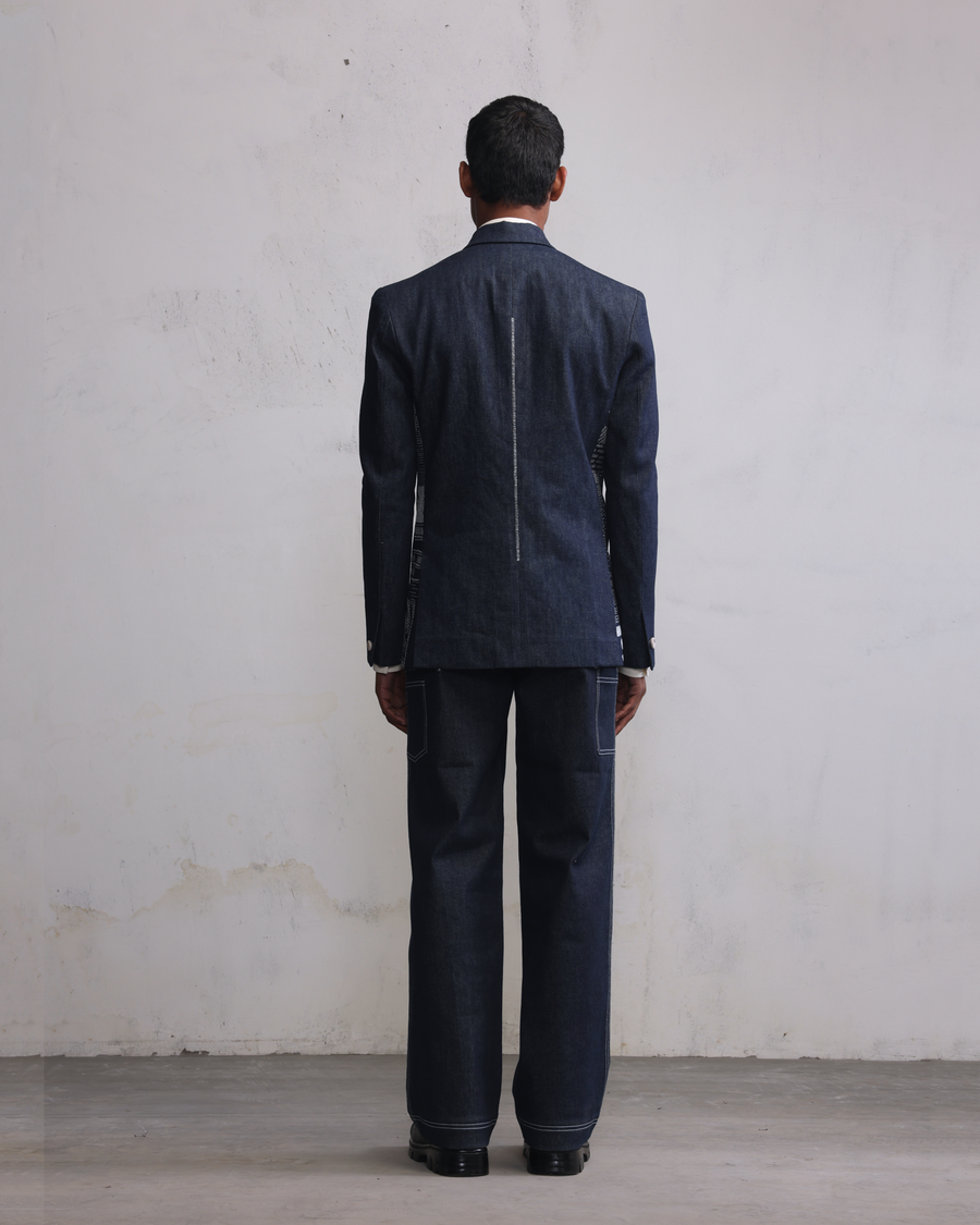 Morden Ruins Double Breasted Blazer texture detail