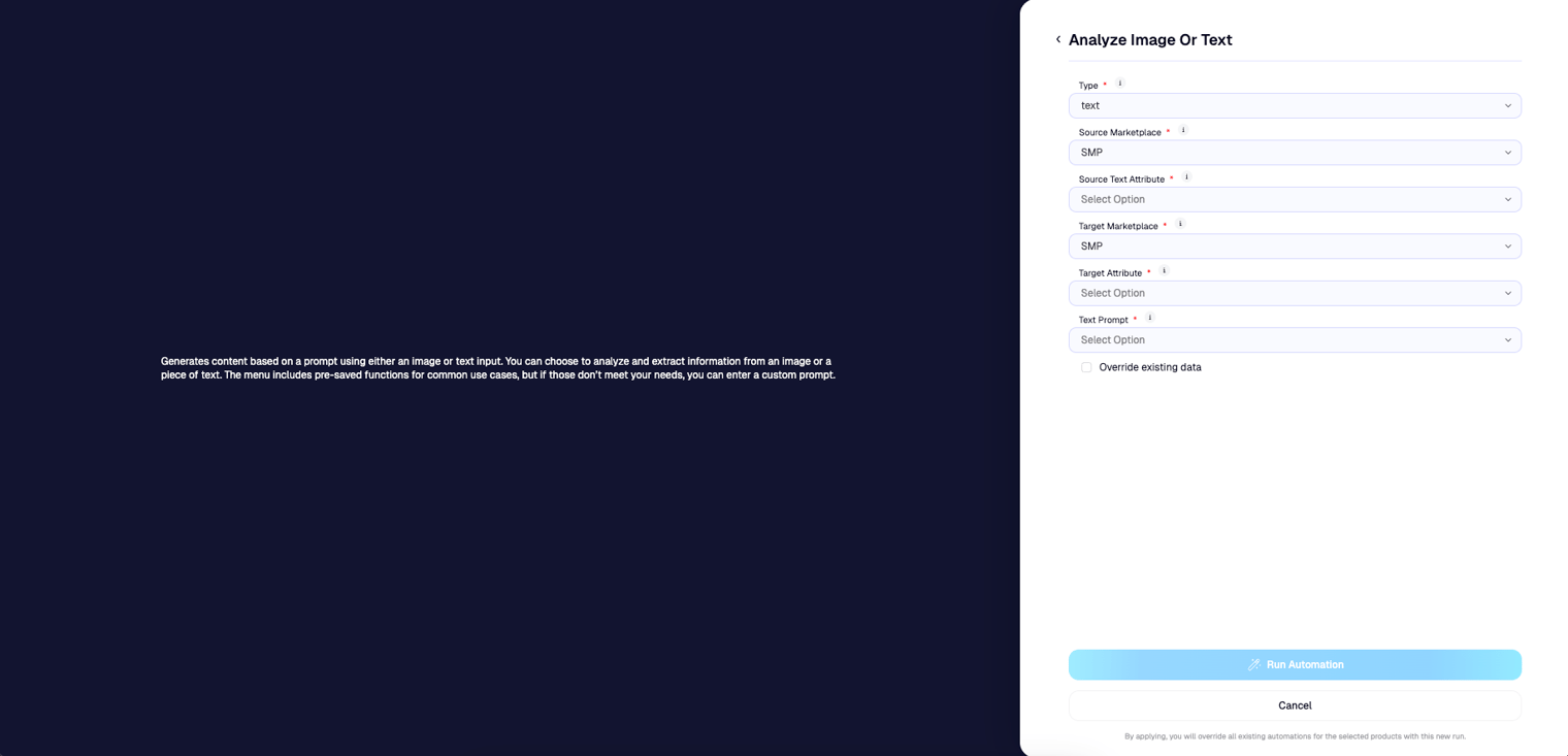 Analyze image with prompt form