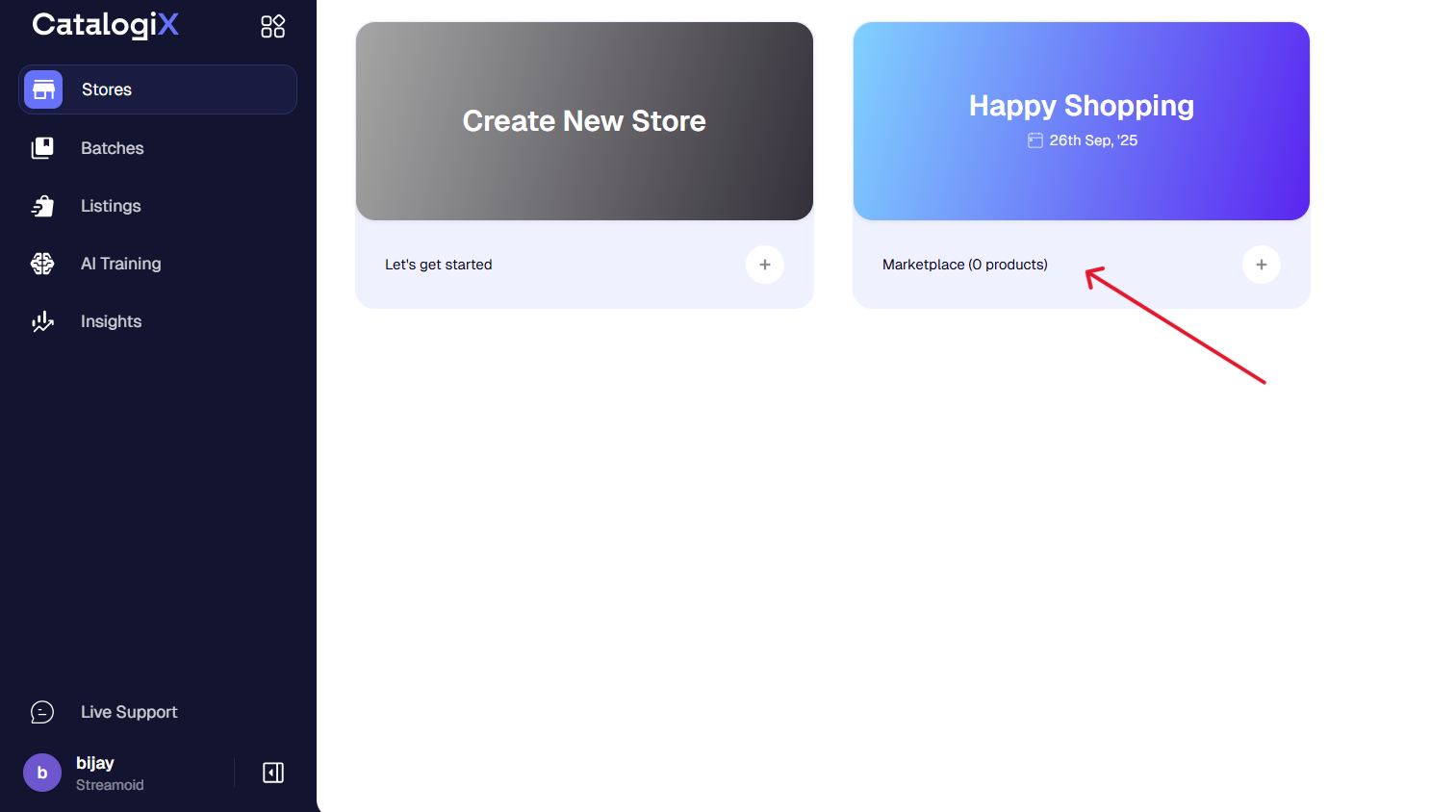 Created Store