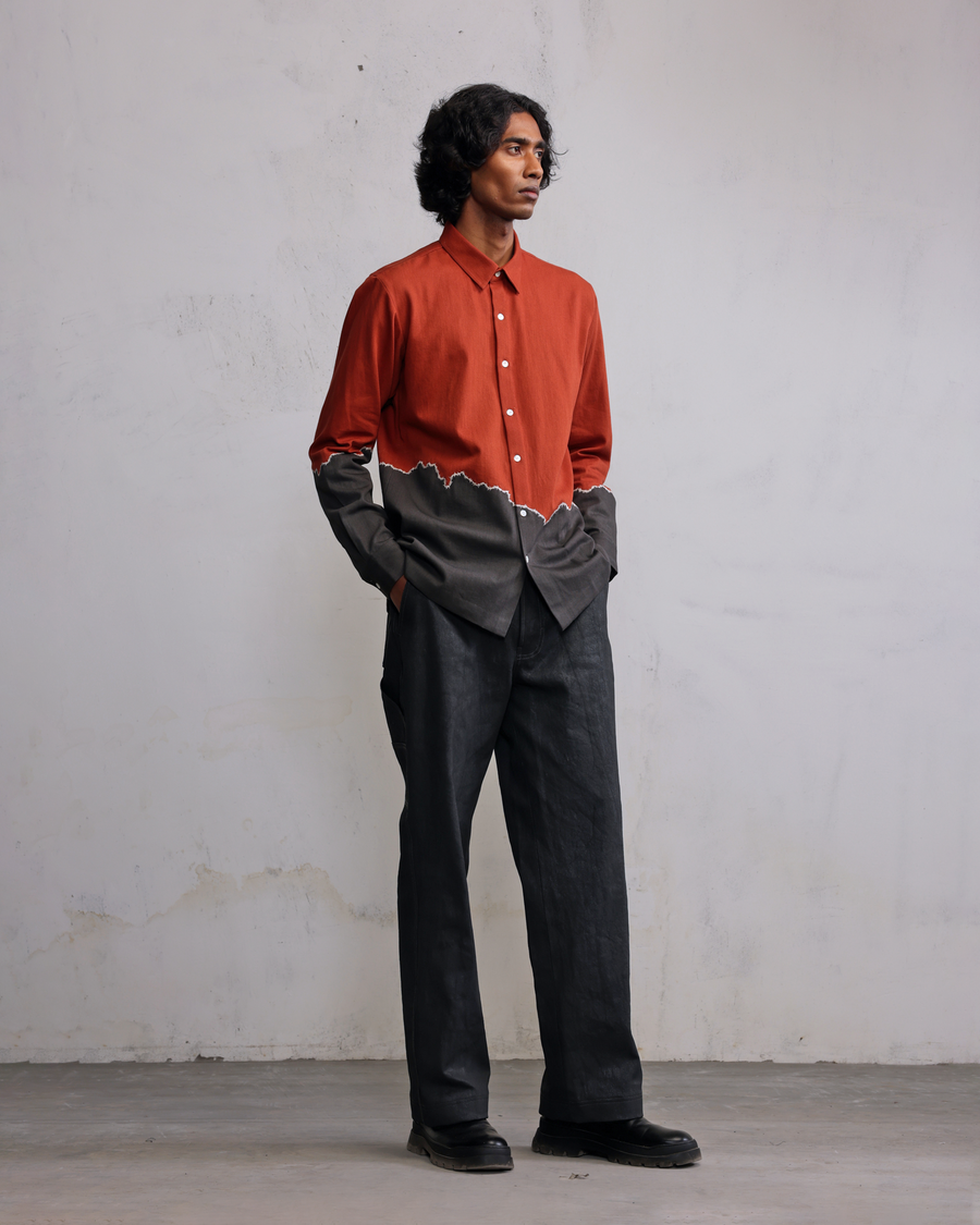 Fractured Line Patch Shirt texture detail