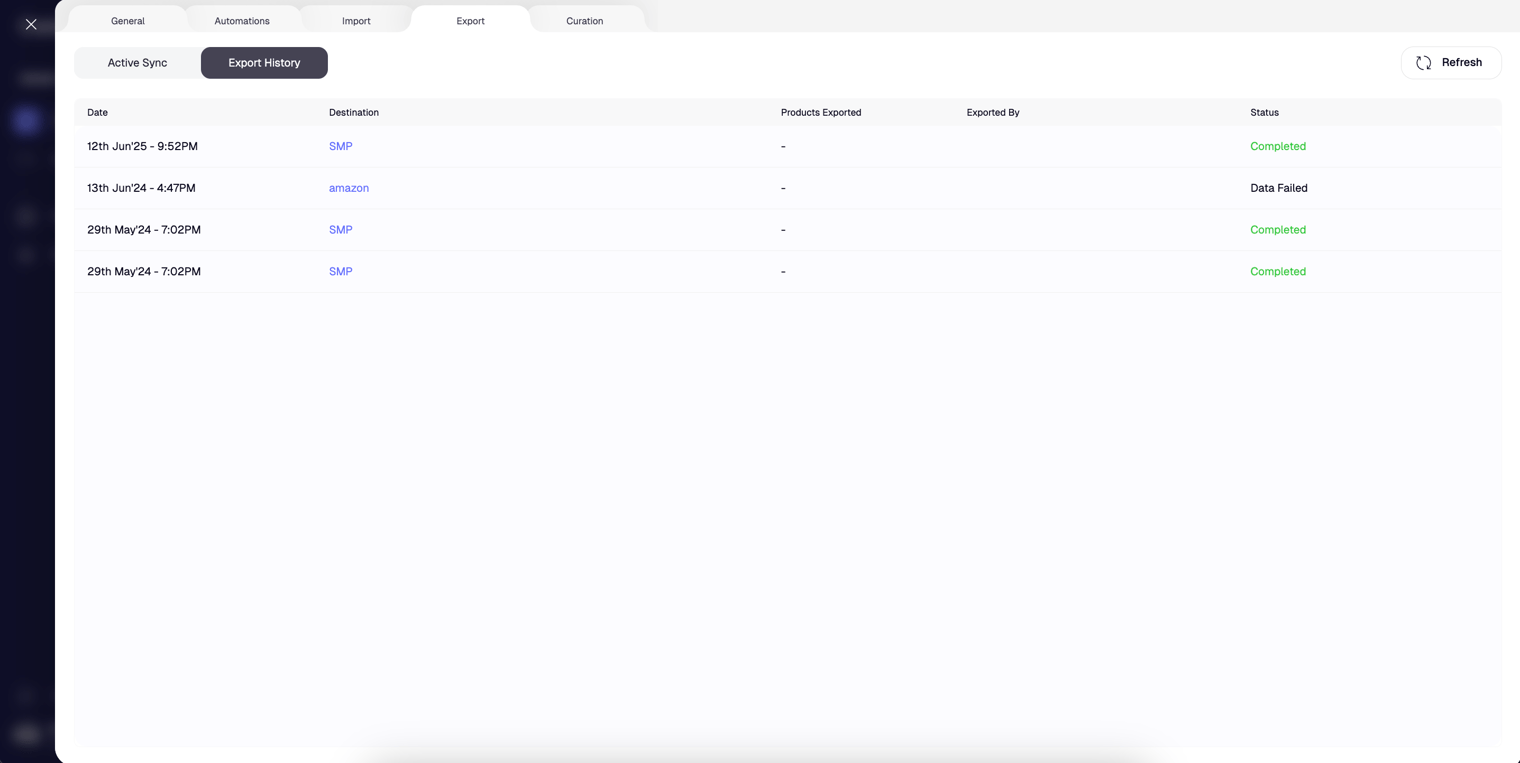 Export Settings