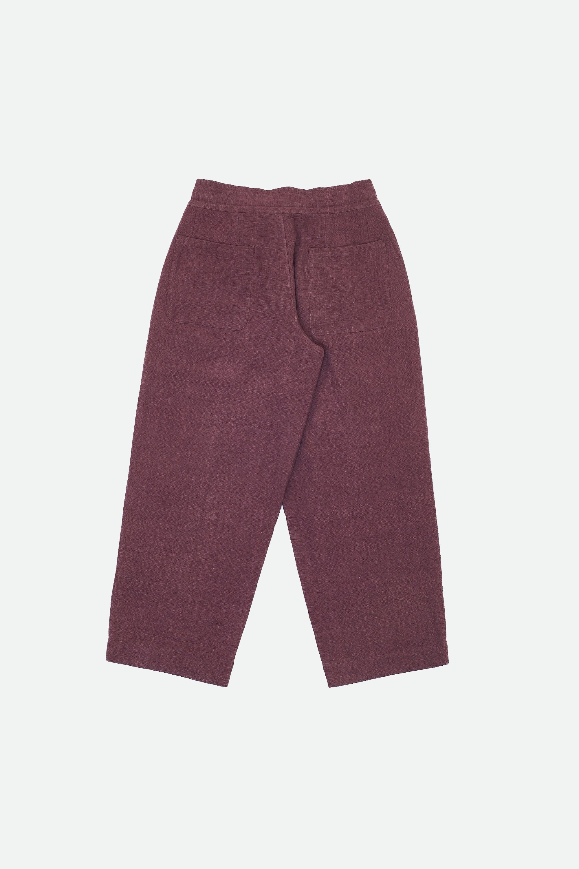 RELAXED-FIT ORGANIC COTTON PANTS texture detail
