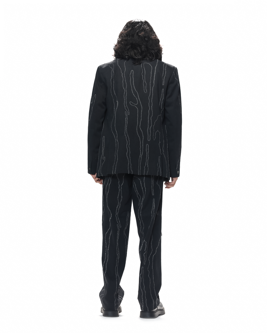 Molten Trail Embroidered Blazer back view