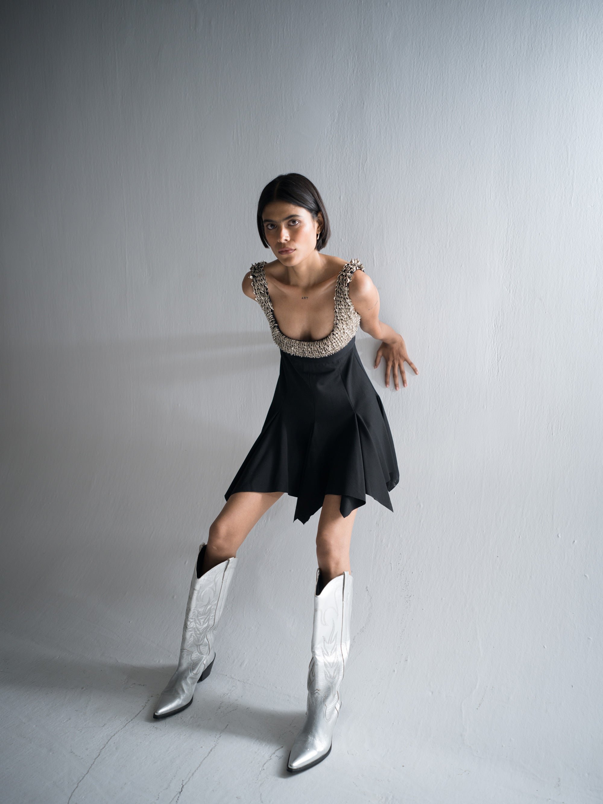 Metal Press Dress texture detail