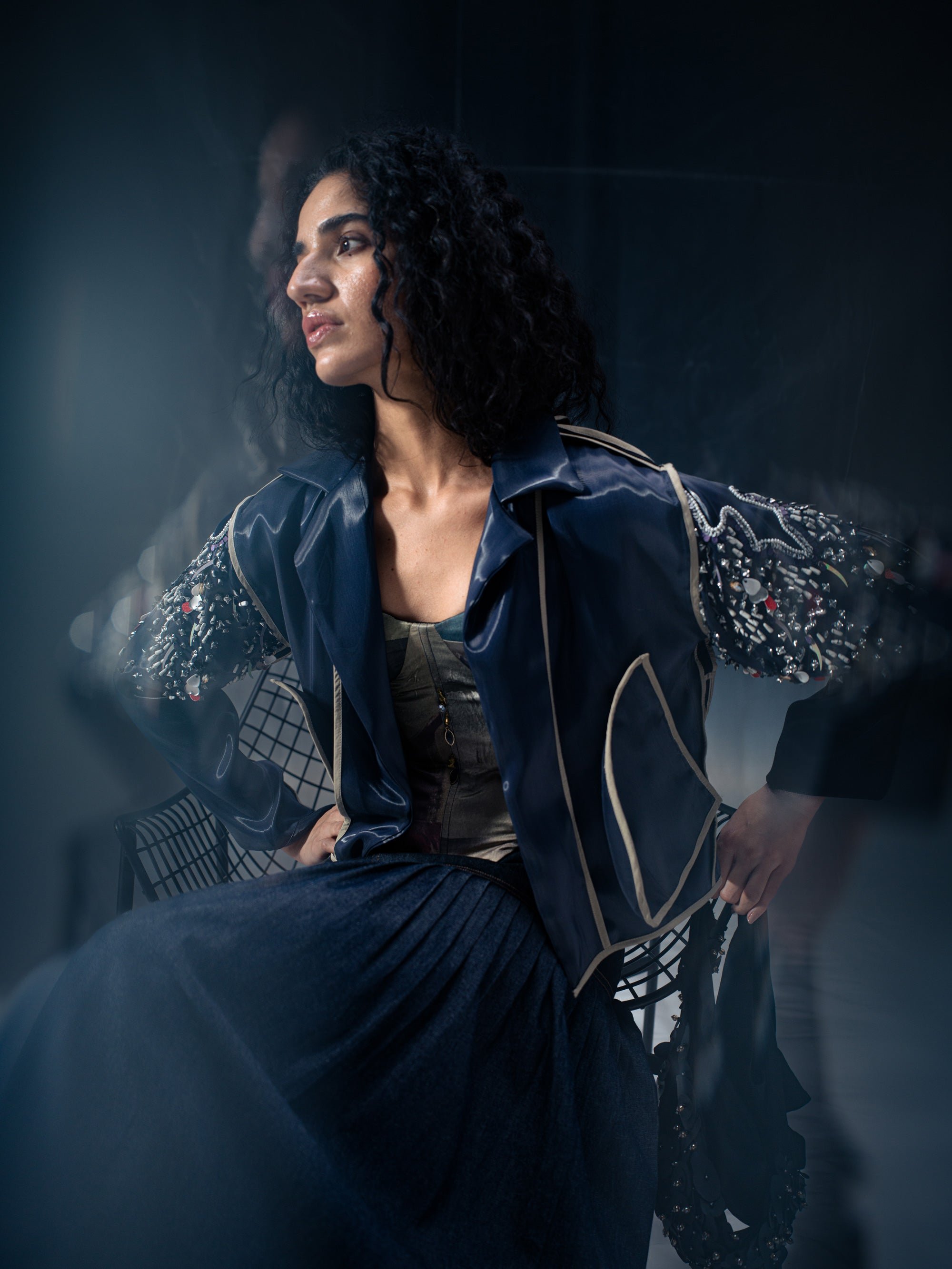 Double Wet Jacket texture detail