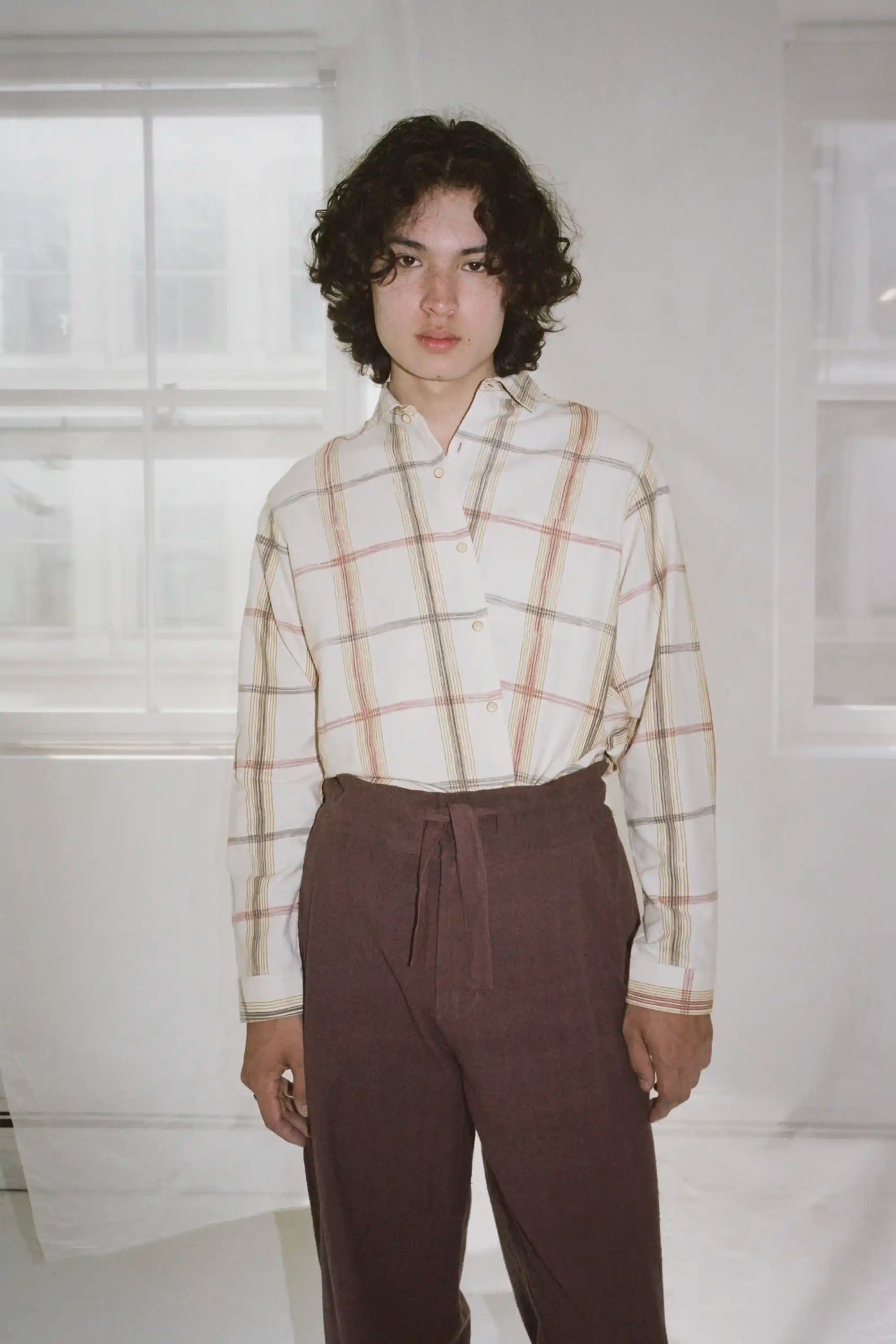 CREAM UNISEX SHIRT back view