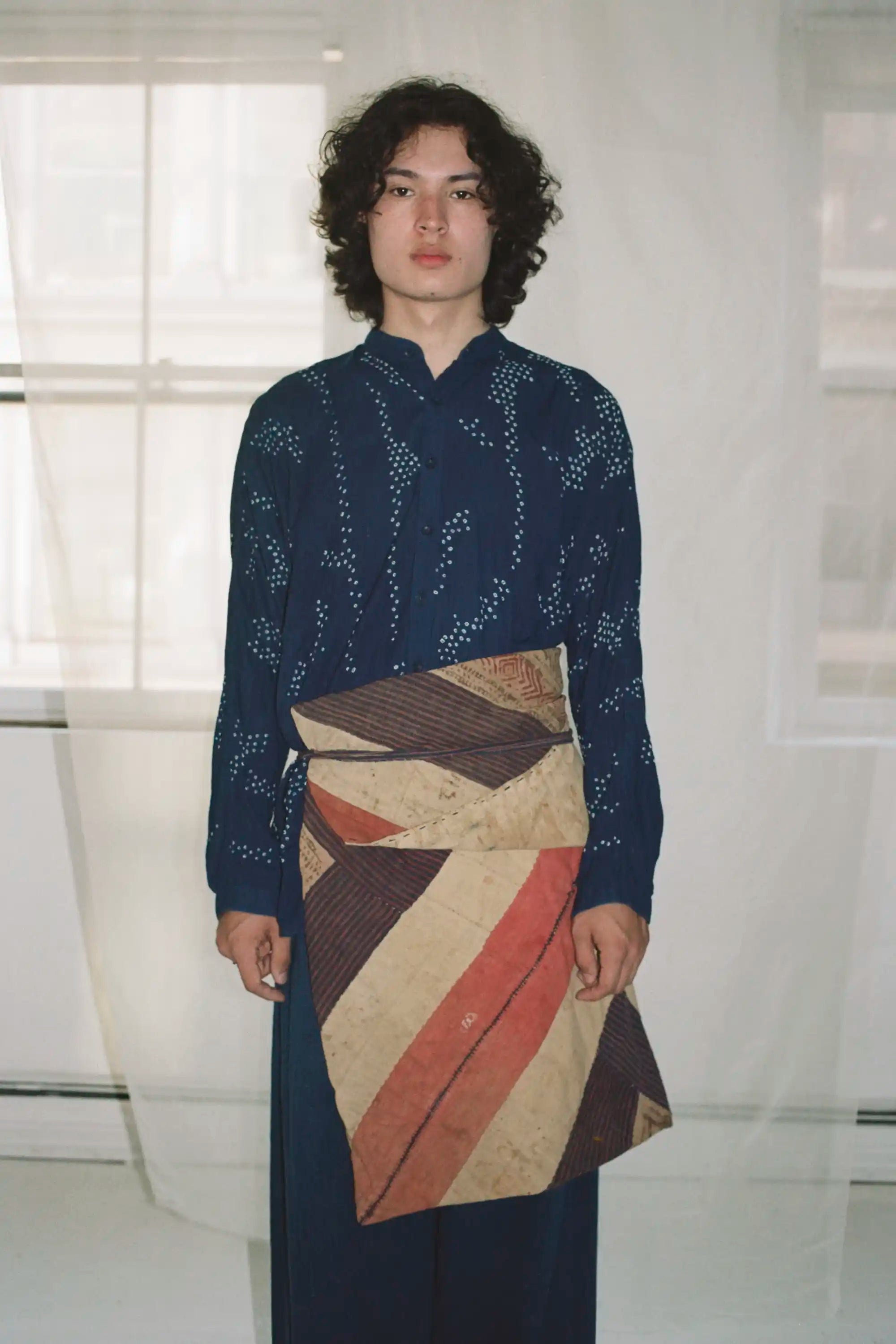 Indigo Bandhani Shirt back view