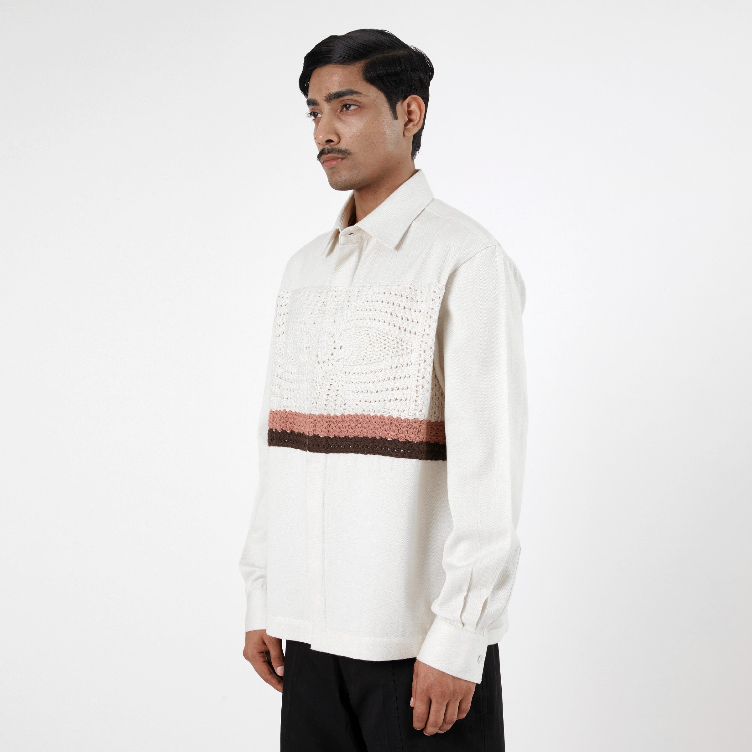 Crochet Applique Shirt- OW back view