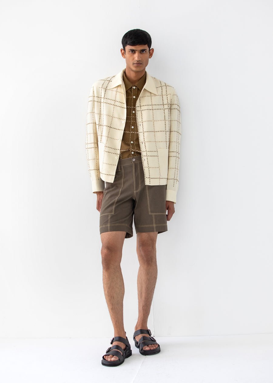 Military Plaid Jacket styling frame