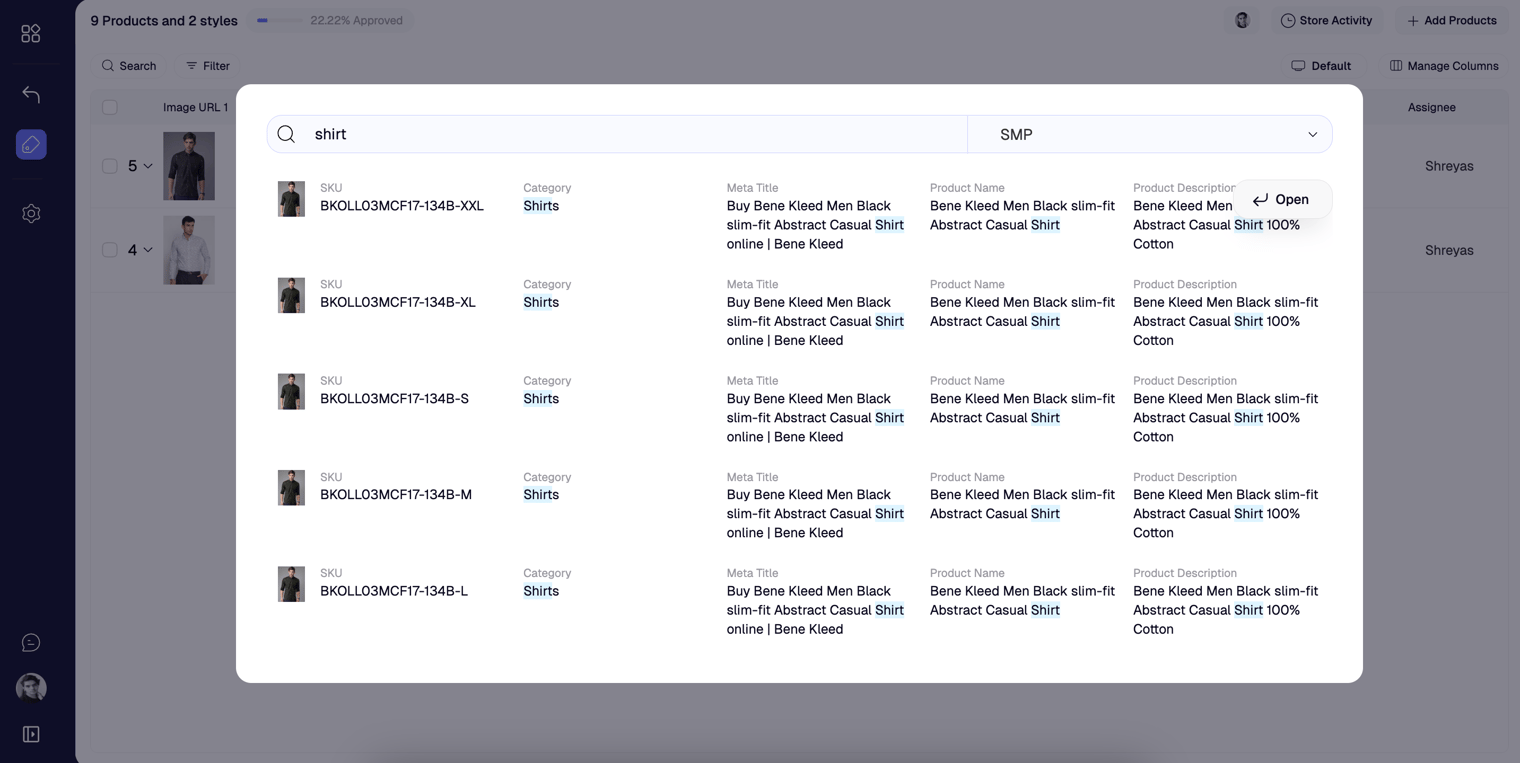 Product search bar