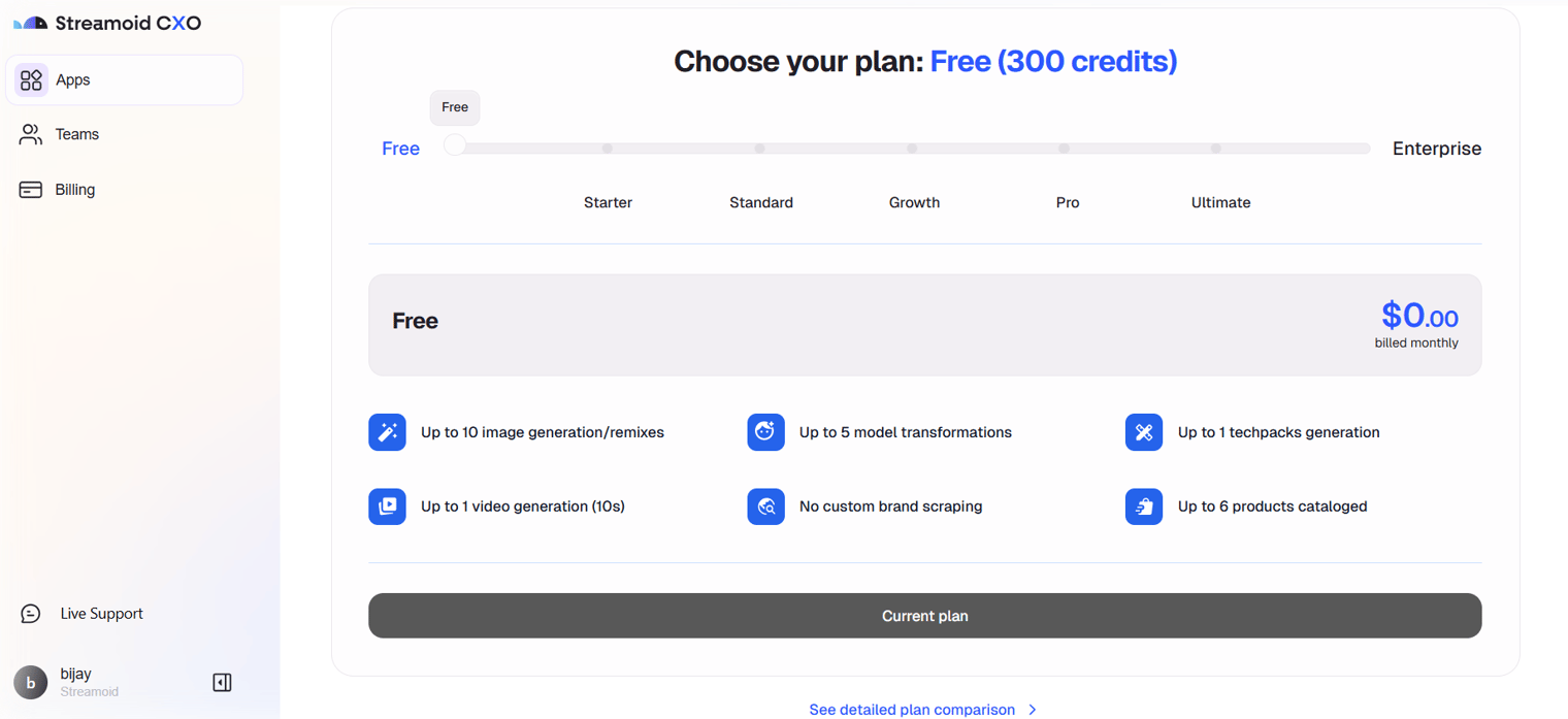 Billing Screenshot