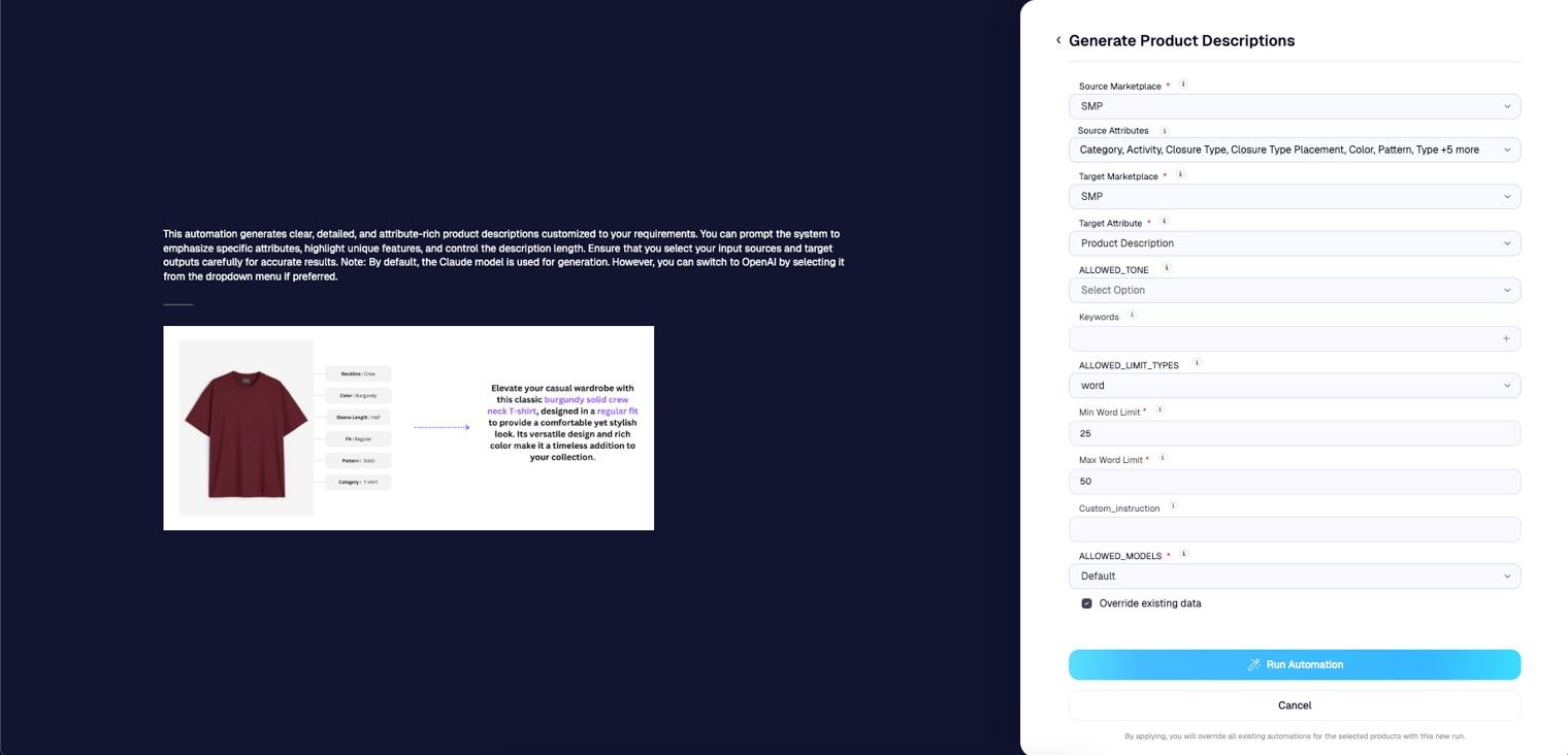 Generate product descriptions