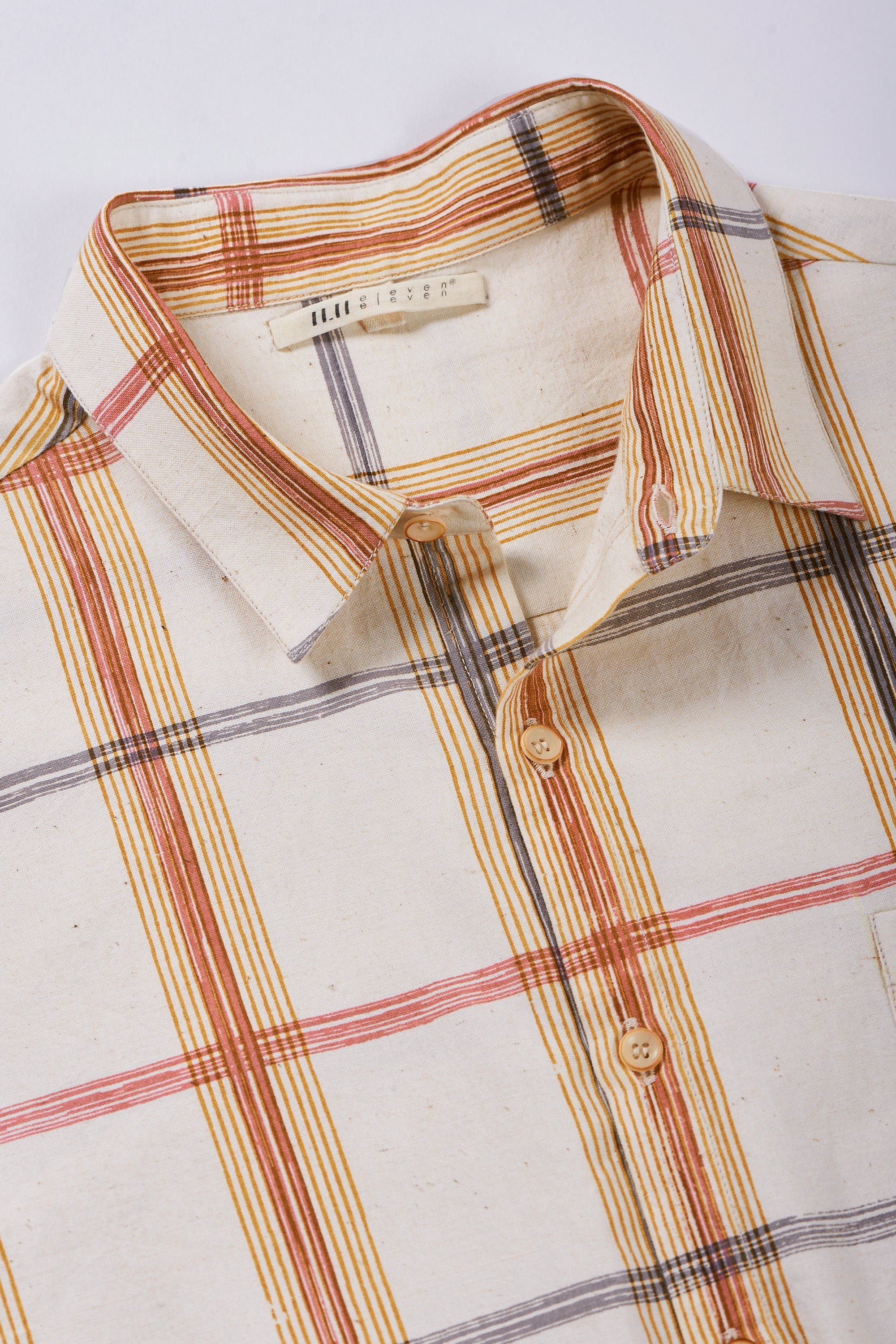 CREAM UNISEX SHIRT texture detail