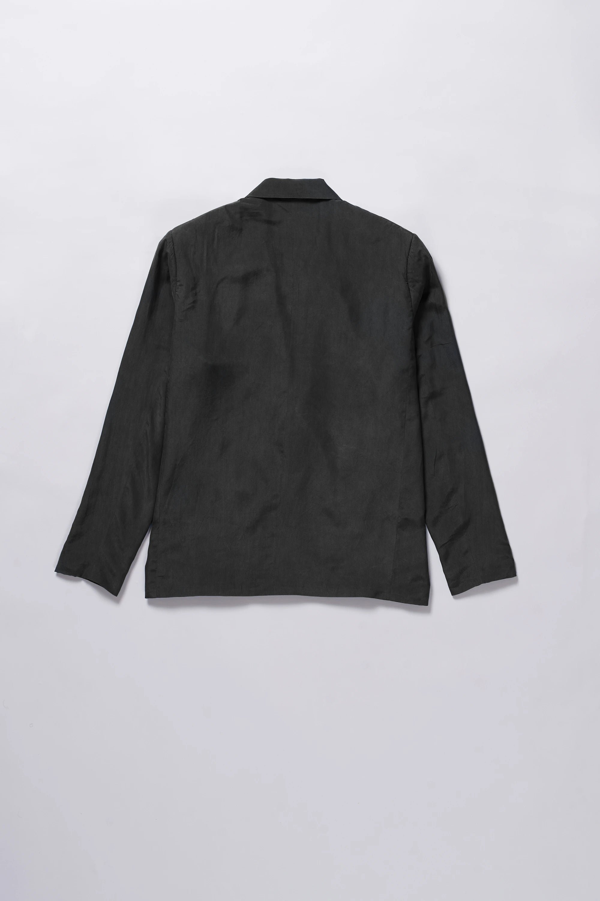 Kino Black Oversized Jacket texture detail