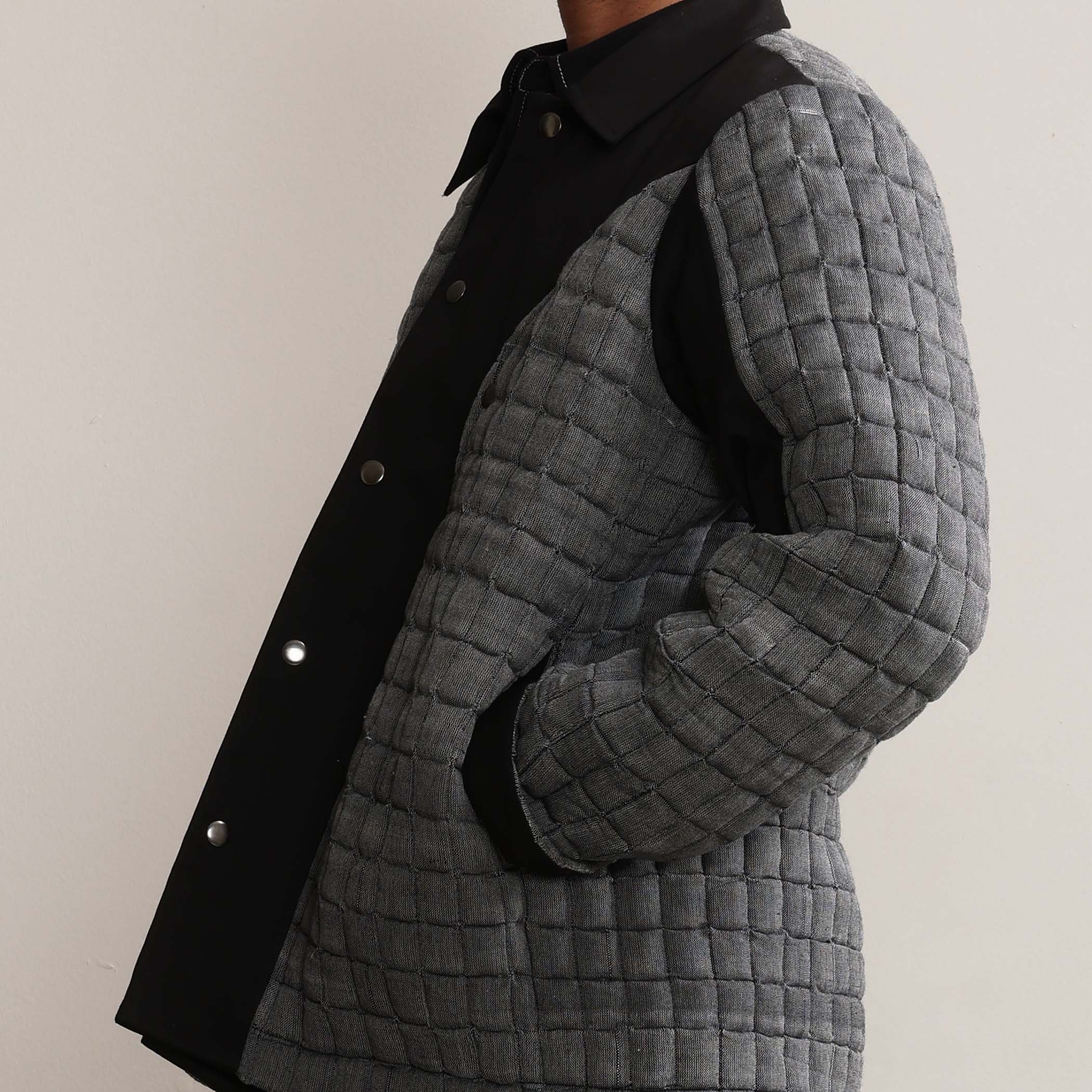 Sujani Panelled Jacket bl texture detail