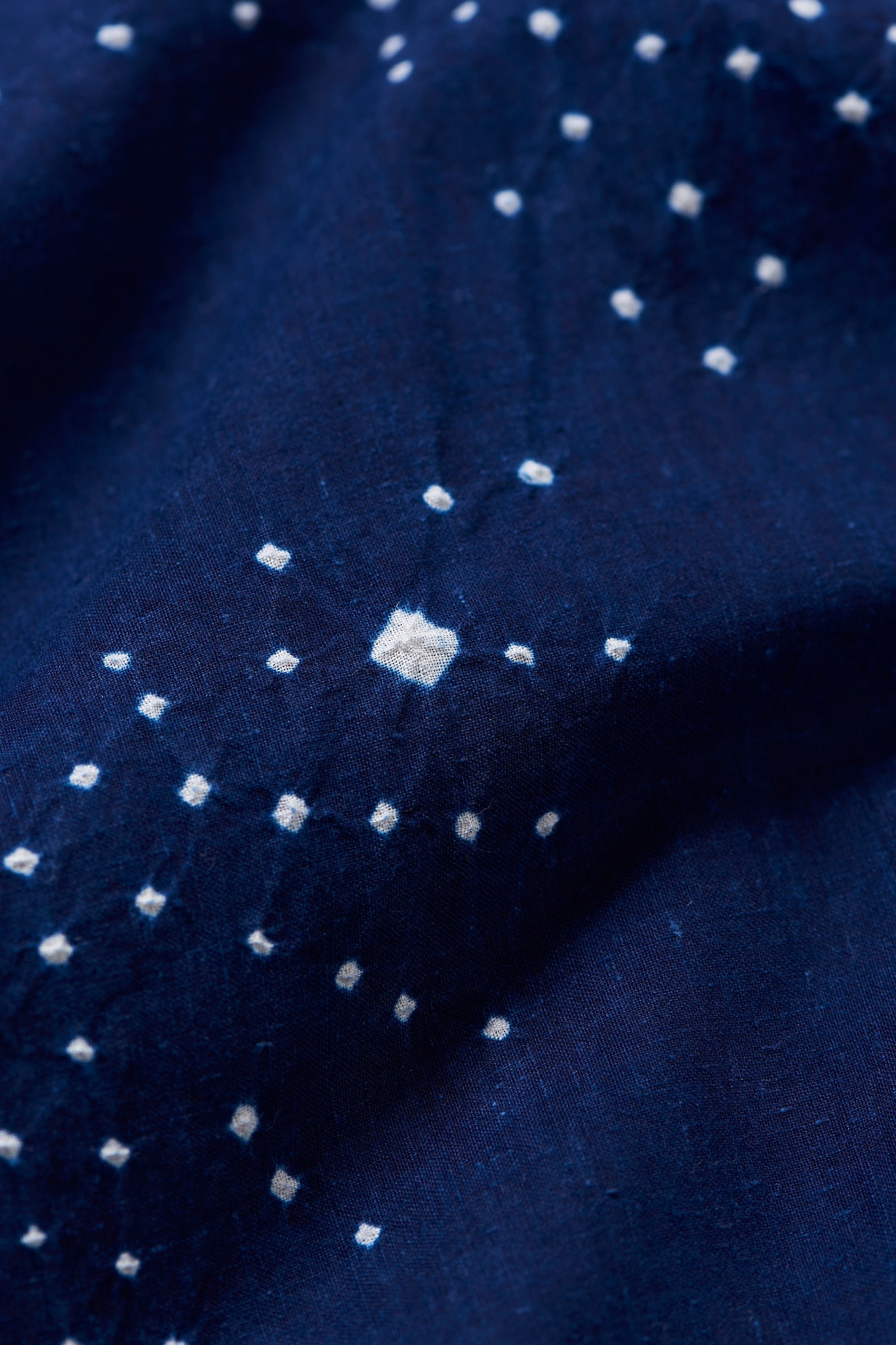 Indigo Bandhani Shirt texture detail