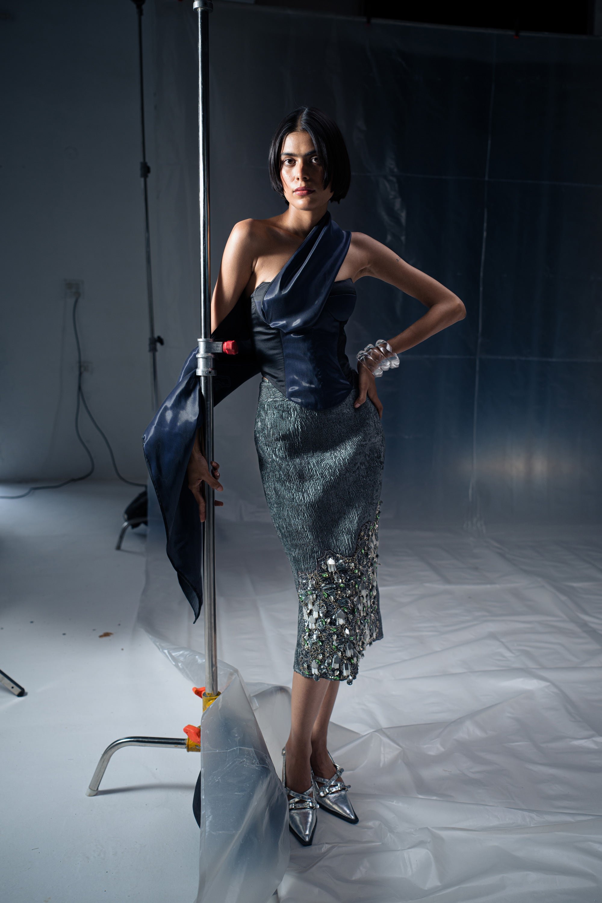 Metal Ripple Skirt back view