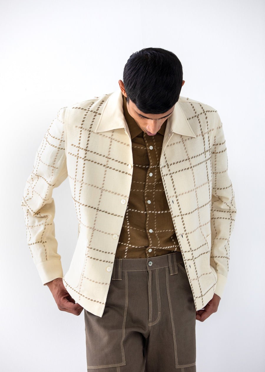 Military Plaid Jacket texture detail